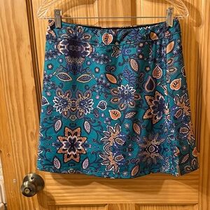 Floral Teal Skort
